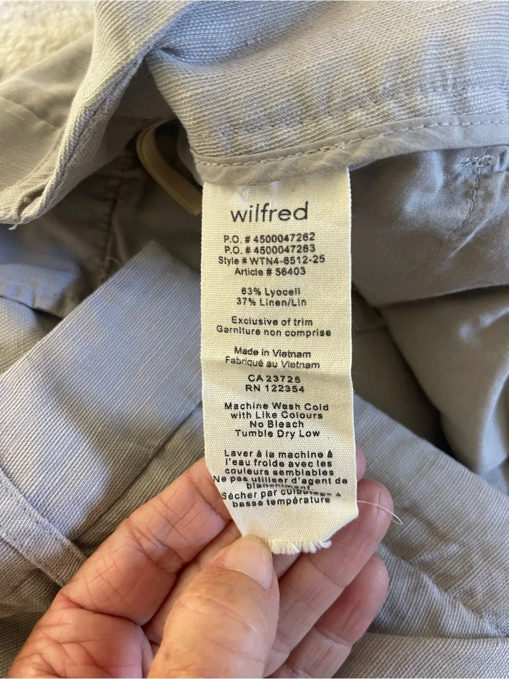 Wilford High-Waist Wide-Leg Women’s Linen trousers — Light Gray/size 2